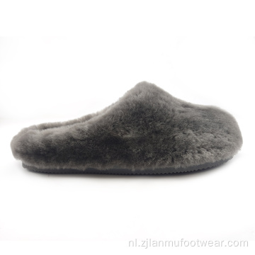 Echte shearling muilezel slippers gesloten teen